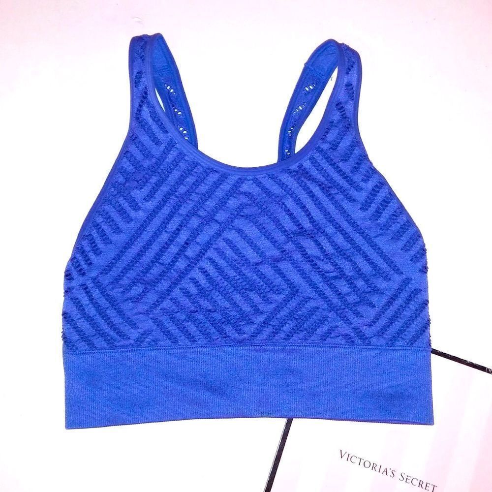 Victoria’s Secret Blue Seamless Stretch Unlined Sports Bra